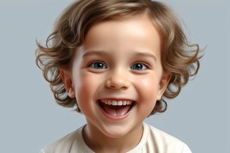 Close up to smiling childrenの素材