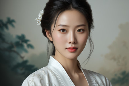Portrait of an Oriental Woman in Hanfuの素材