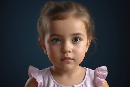 Portrait Close up of Little Girlの素材