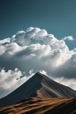 Towering peaks and magnificent cloud landscapeの素材
