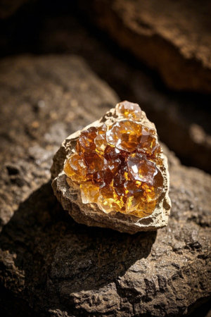 Close up of crystal mineralsの素材