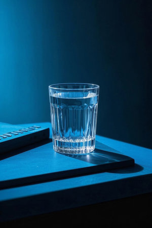 Still Life in Glass on Blue Backgroundの素材
