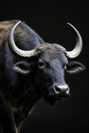 Close up of a buffaloの素材