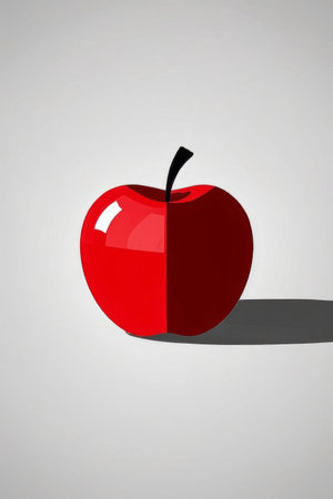 Red Apple illustration materialの素材