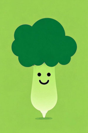 Cartoon Broccoli Image Illustrationの素材