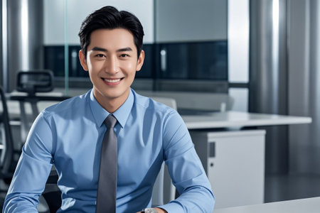 Business Men's Office Smile Portraitの素材