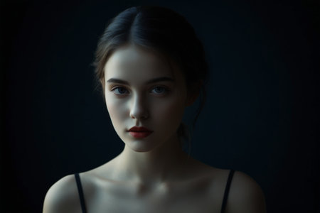 Close up of female portrait materialsの素材