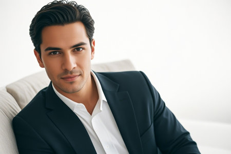 Portrait Close up of Men in Suitの素材