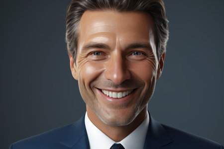 Smiling Suit Portrait of a Manの素材