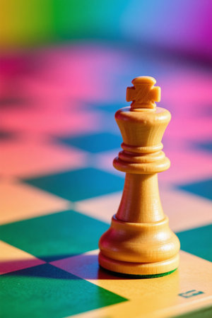 Close up of the chess piece kingの素材