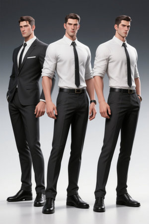 Three men in suitsの素材