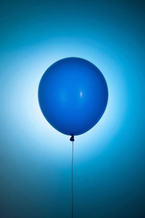 Close up of a blue balloonの素材