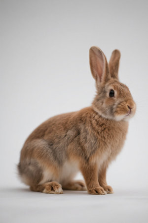 Close up the brown rabbitの素材