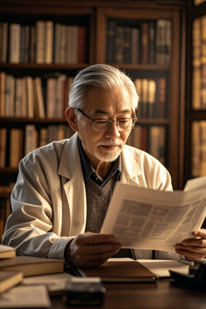 Reading in the Gerontologist Libraryの素材