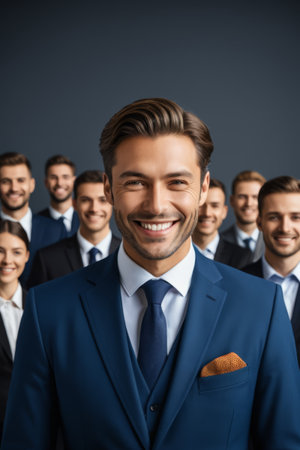 Business team smiling photo materialの素材