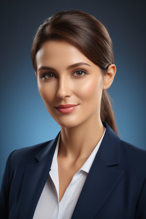 Bust portrait of a working womanの素材