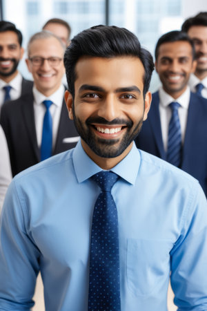 Group photo of business menの素材