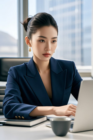 Business women working with laptopsの素材