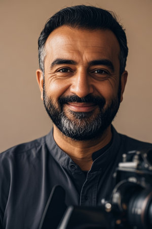 Close up portrait of a smiling manの素材