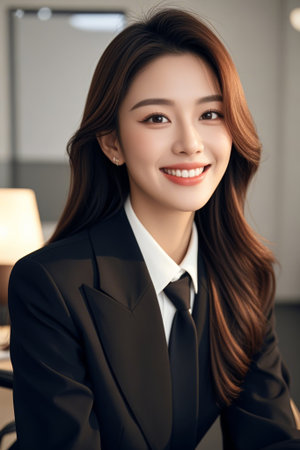 Close up of a professional woman smilingの素材