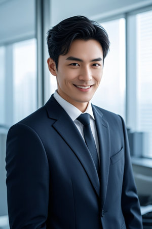 Smiling Portrait of a Business Manの素材