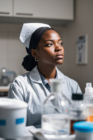 African American nurses in healthcare settingsの素材