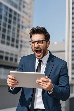 Outdoor Business Men Handheld Tabletの素材