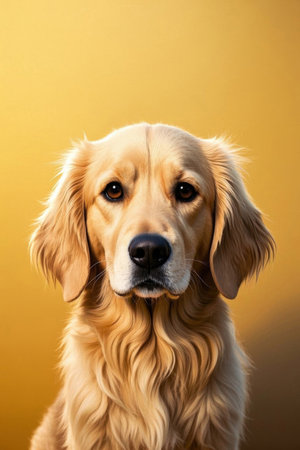 Golden Retriever Front Close-upの素材