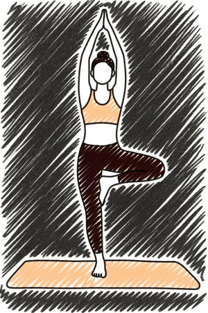 Yoga Standing on One Leg for Womenの素材