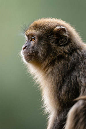 Close-up of the monkey from the sideの素材