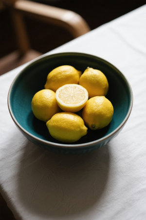 Lemon still lives in a bowlの素材