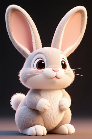 Cute cartoon bunny imageの素材