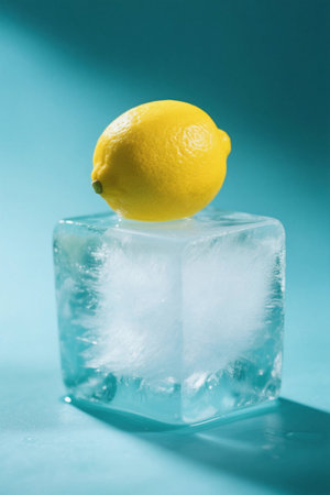 Lemon still life on iceの素材