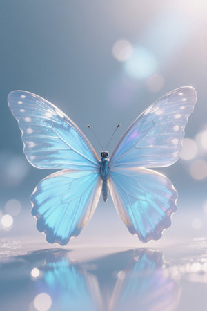 Close-up of Blue Butterflyの素材