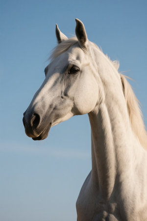 White Matt writes under blue sky and white cloudsの素材