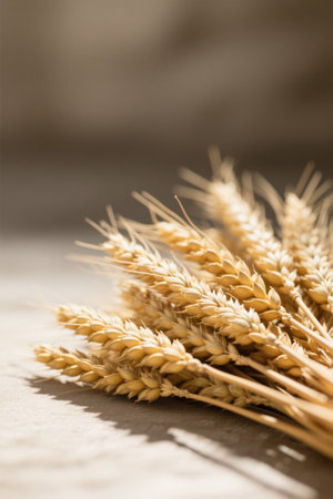 Wheat ears close-up materialの素材