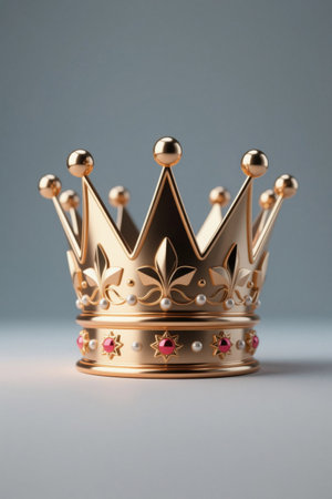 Close-up of the gold-decorated crownの素材