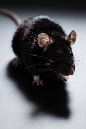 Black Mouse Macro Close-up Materialの素材