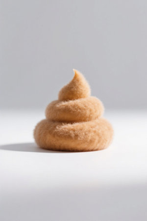 Close-up of plush-textured fecal-shaped itemsの素材
