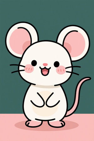 Cute cartoon mouse image materialの素材