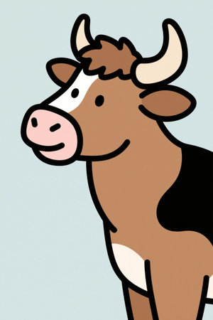 Cartoon cow image materialの素材