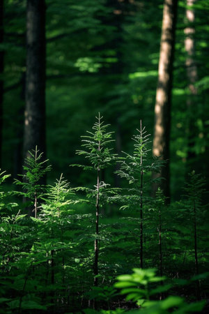 New saplings in dense forestsの素材