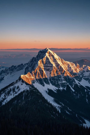 Magnificent sunrise over Snow Mountainの素材