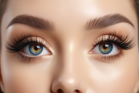 Close up of a woman's eyesの素材