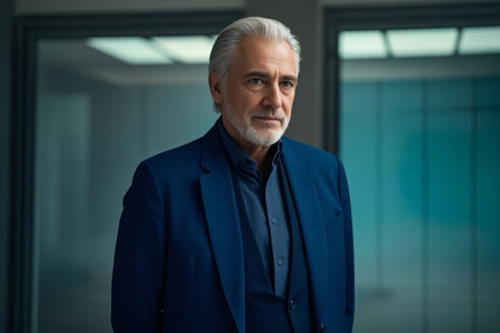 Mature man indoor business portraitの素材