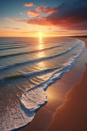 Beach Sunset Ocean Viewの素材