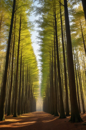 Dense forest path landscapeの素材