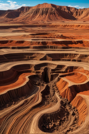 Desert and hilly natural sceneryの素材