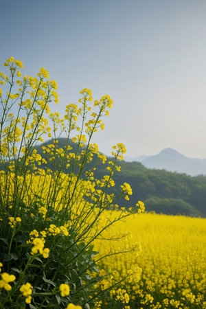 Pastoral rapeseed flower natural sceneryの素材