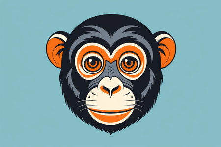 Cartoon style chimpanzee avatarの素材